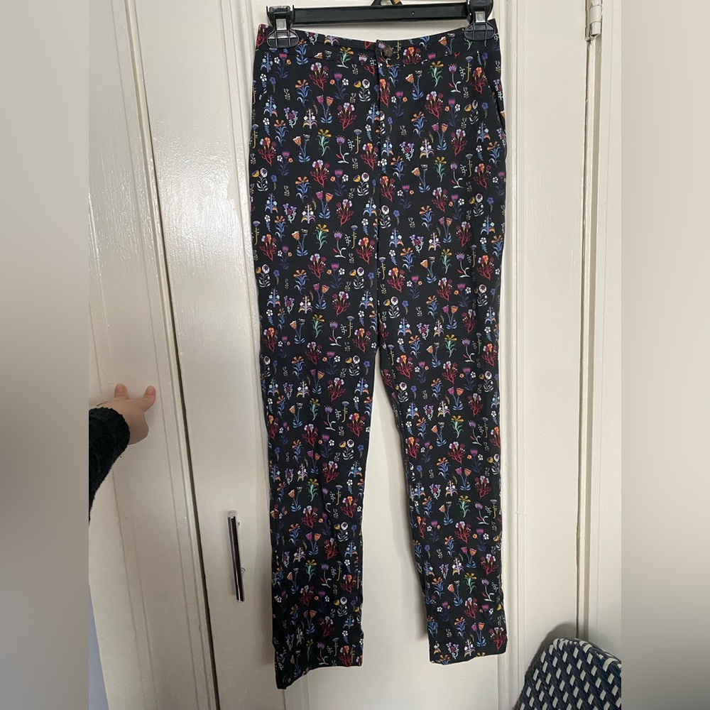 Marine Layer Women’s XS Black / Multicolor Floral Ankle Pants